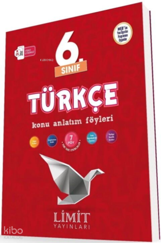 Limit 6. Sınıf Türkçe Konu Anlatım Föyleri | Kolektif | LMT Limit Yayı