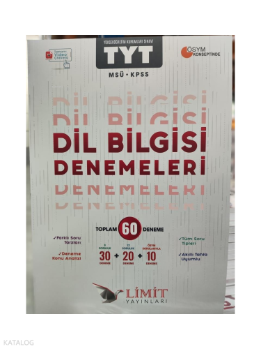 Limit Yayınları TYT MSÜ KPSS Dil Bilgisi Denemeleri | Kolektif | LMT L