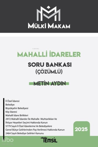 Mahalli İdareler Soru Bankası (Çözümlü)