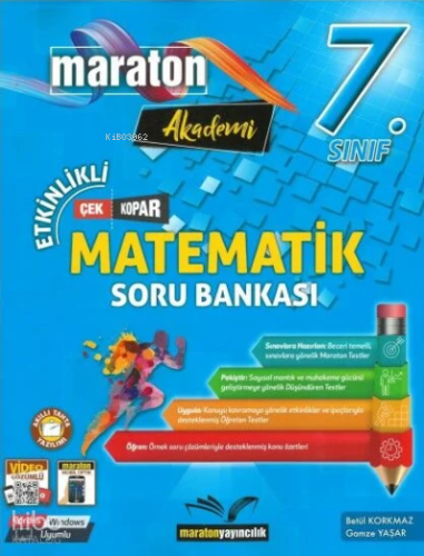 Maraton Akademi 7.Sınıf Etkinlikli Matematik Soru Bankası | Kolektif |