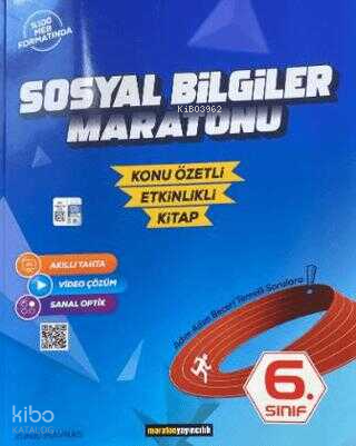 Maraton Yayıncılık 6. Sınıf Sosyal Bilgiler Maratonu Konu Özetli - Etkinlikli Kitap