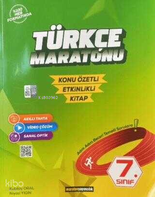 Maraton Yayıncılık 7. Sınıf Türkçe Maratonu (Konu Özetli)