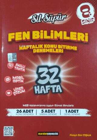 Maraton Yayıncılık 8. Sınıf Fen Bilimleri Haftalık Konu Bitirme Denemeleri