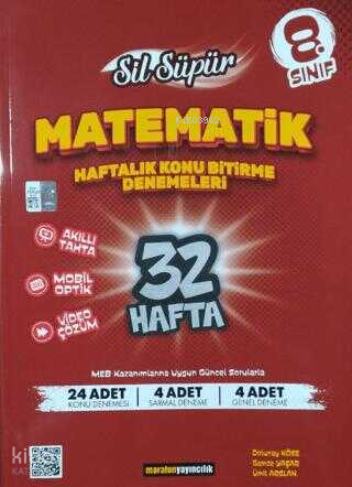 Maraton Yayıncılık 8. Sınıf Matematik Haftalık Konu Bitirme Denemeleri