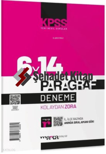 Marka Yayıncılık KPSS Yeni Nesil Video Çözümlü Kolaydan Zora 6x14 Para