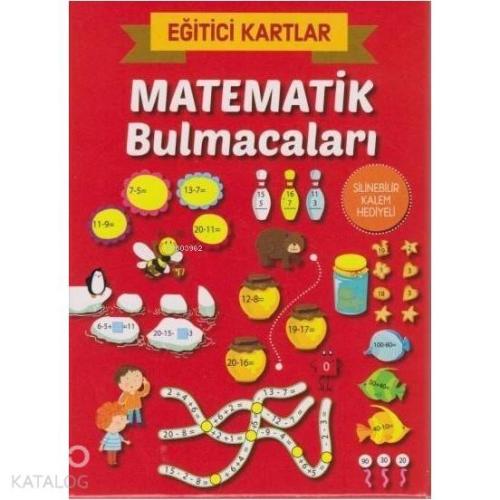 Matematik Bulmacaları - Eğitici Kartlar Silinebilir Kalem Hediyeli | K
