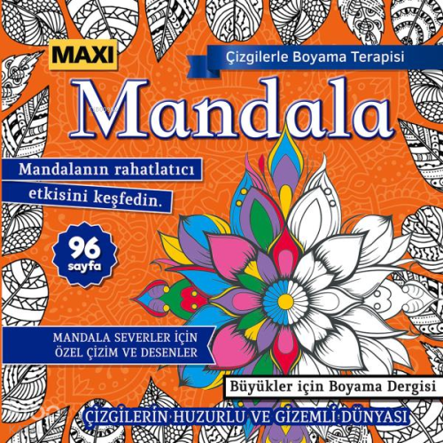 Maxi Mandala Çizgilerle Boyama Terapisi 15 | Bertan Kodamanoğlu | Maxi