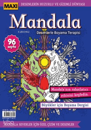 Maxi Mandala Desenlerle Boyama Terapisi 8 | Bertan Kodamanoğlu | Maxi 