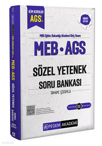 MEB AGS Kim Korkar Sözel Yetenek Soru Bankası Tamamı Çözümlü | Kolekti