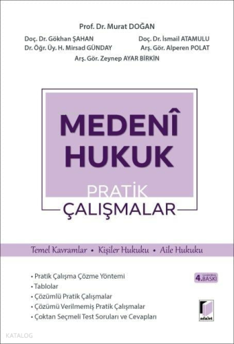 Medeni Hukuk Pratik Çalışmalar | Zeynep Ayar Birkin | Adalet Yayınevi