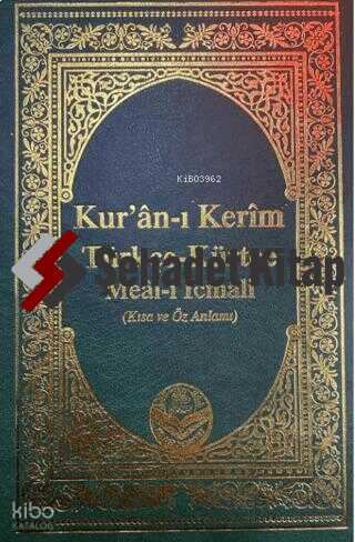 Mehmet Özçay Hatlı Kürtçe-Türkçe Mealli Orta Boy Kur'an-ı Kerim