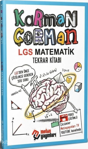 Metin Yayınları LGS Matematik Karman Çorman Tekrar Kitabı Çözümlü