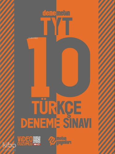 Metin Yayınları YKS TYT Türkçe 10 Deneme