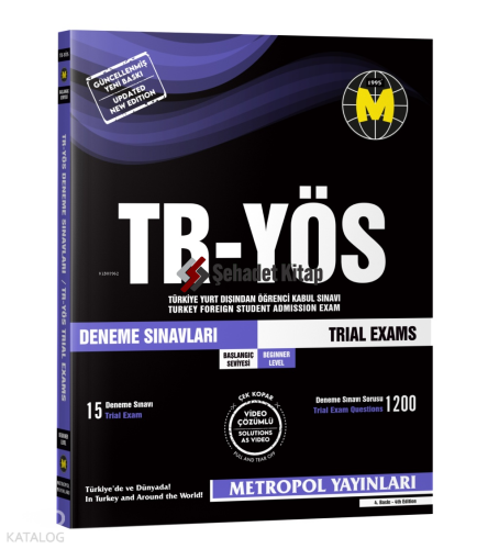 Metropol TR-YÖS Deneme Sınavları (Başlangıç Seviyesi) (15 Fasikül Deneme)
