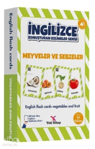 Meyveler ve Sebzeler - İngilizce Konuşturan Kelimeler Serisi English Flash Cards - Vegatables and Fruit