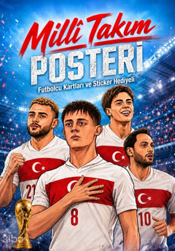 Millî Takım Posteri;Futbolcu Kartı ve Sticker Hediyeli | | Sihirli Par