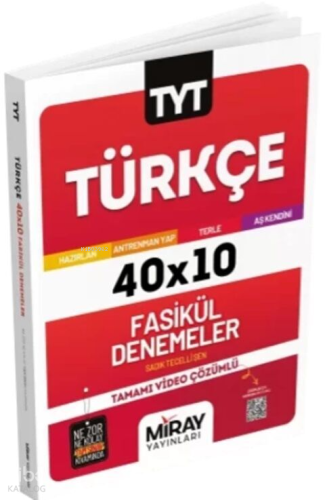 Miray Yayınları TYT Türkçe 40 x 10 Fasikül Denemeler | Kolektif | Mira