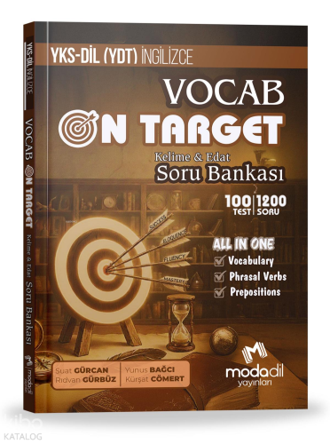 Modadil Yayınları YKSDİL (YDT) Vocab On Target Kelime & Edat Soru Bank