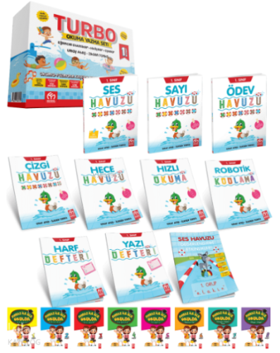 Model Eğitim 1.Sınıf Turbo Okuma Yazma Seti | Kolektif | Model Eğitim 