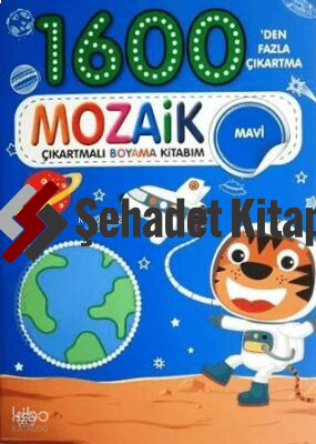 Mozaik Çıkartmalı Boyama Kitabı Mavi 1600'den Fazla Çıkartma | Kolekti