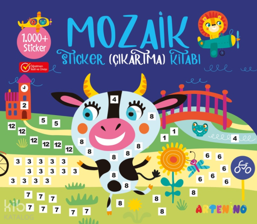 Mozaik Sticker (1.000+ Çıkartma) Kitabı-Lacivert | Kolektif | Artenino