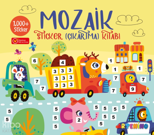 Mozaik Sticker (1.000+ Çıkartma) Kitabı-Sarı | Kolektif | Artenino Hob