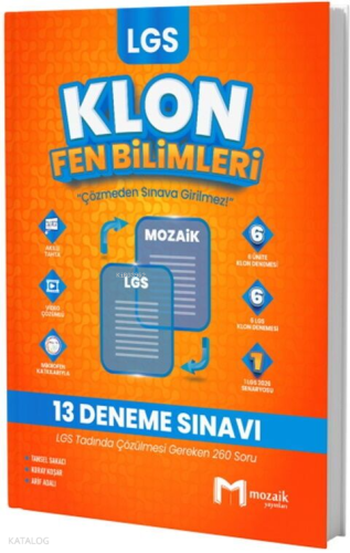 Mozaik Yayınları 8. Sınıf LGS Fen Bilimleri Klon 13 Deneme | Koray Koş