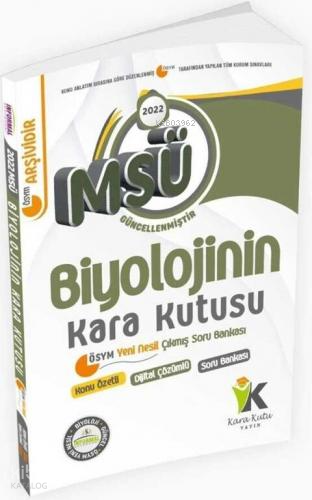 MSÜ Biyolojinin Kara Kutusu Konu Özetli Dijital Çözümlü Çıkmış Soru Bankası