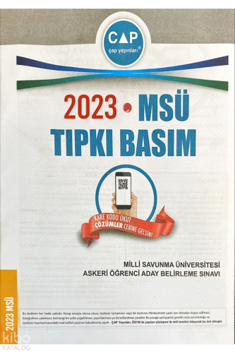 Üniv. Haz Tıpkı Basım Deneme (Msü) - 2023 | Kolektif | Çap Yayınları