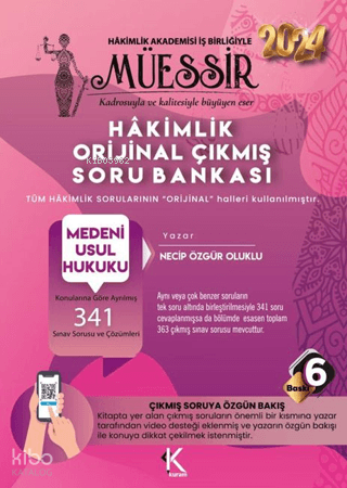 Müessir – Hâkimlik Medeni Usul Hukuku Orijinal Çıkmış Soru Bankası | N