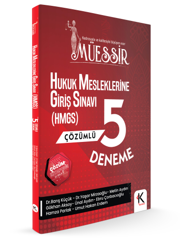 Müessir Hukuk Mesleklerine Giriş Sınavına (HMGS) Çözümlü 5 Deneme | Ko