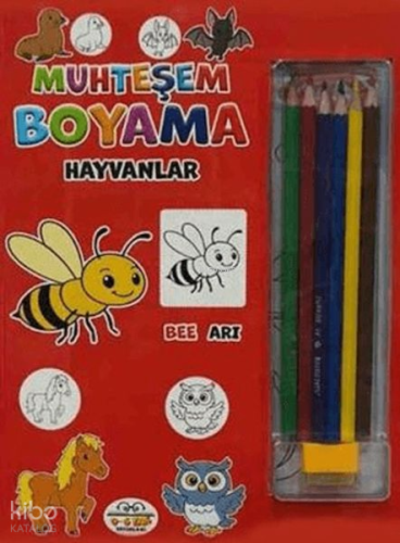Muhteşem Boyama - Hayvanlar (6'lı Boya Kalemi Hediyeli) | Kolektif | 0
