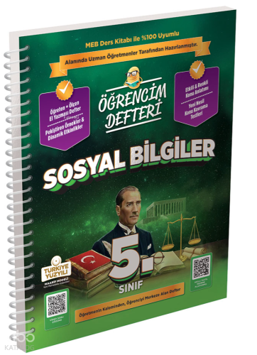 Murat Yayınları 5.Sınıf Sosyal Bilgiler Öğrencim Defteri | Kolektif | 