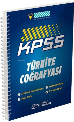 Murat Yayınları KPSS Türkiye Coğrafyası Defteri