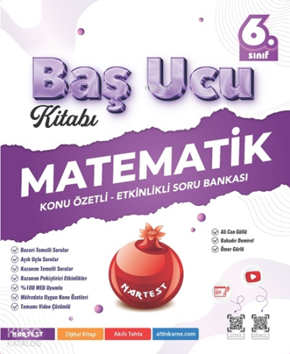 Nartest 6. Sınıf Matematik Baş Ucu Kitabı Maarif Modeli | Kolektif | N