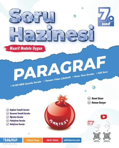 Nartest 7. Sınıf Paragraf Soru Hazinesi