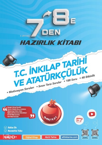 Nartest 7'den 8'e T.C. İnkılap Tarihi ve Atatürkçülük Hazırlık Kitabı 
