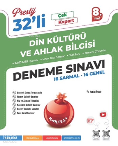 Nartest 8. Sınıf Prestij Din Kültürü ve Ahlak Bilgisi 32 Deneme Sınavı