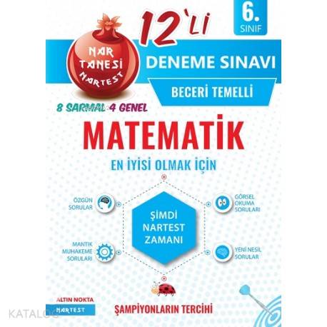 Nartest Yayınları 6. Sınıf Matematik 12li Deneme Sınavı Nartest | Kole
