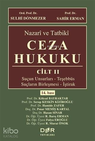 Nazari ve Tatbiki Ceza Hukuku Cilt 2