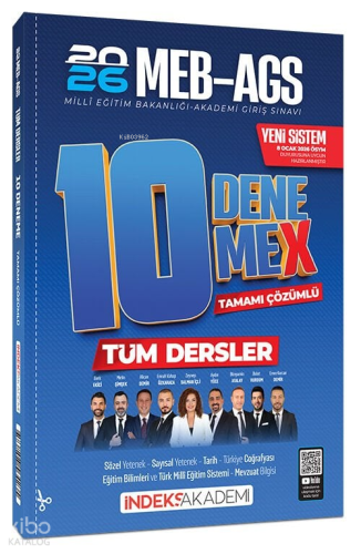 ndeks Akademi 2026 MEB-AGS Tüm Dersler 10 DenemeX Çözümlü | Kolektif |