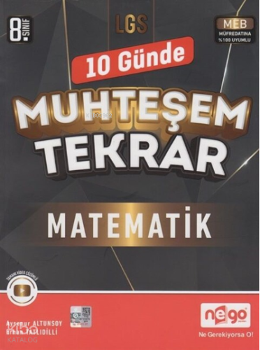 Nego Yayınları 8. Sınıf LGS Matematik 10 Günde Muhteşem Tekrar | Kolek