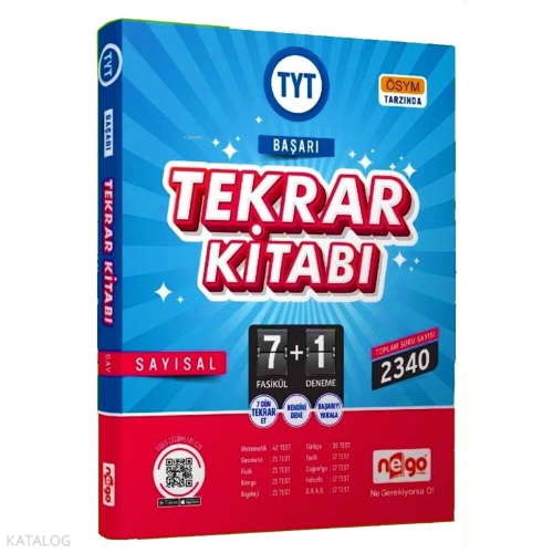 Nego Yayınları TYT Sayısal Başarı Tekrar Kitabı 7 Fasikül 1 Deneme