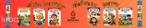 Neşeli Boyama Kitabı Sticker (6 Kitap) | Kolektif | Atlı Karınca Yayın