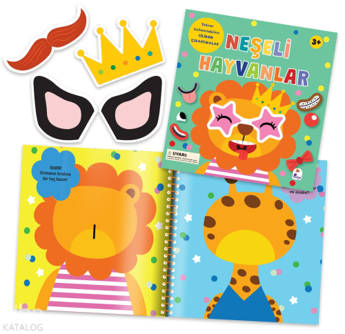 Neşeli Hayvanlar - Silikon Çıkartmalı (Ciltli) | Holly Morris | İndigo