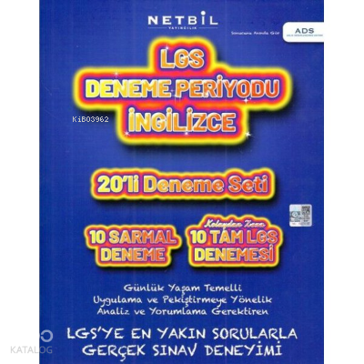 Netbil 8. Sınıf LGS İngilizce 20  li Deneme Seti