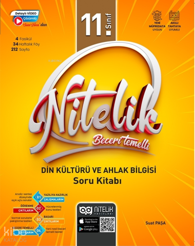 Nitelik 11. Sınıf Beceri Temelli Din Kültürü ve Ahlak Bilgisi Soru Kitabı