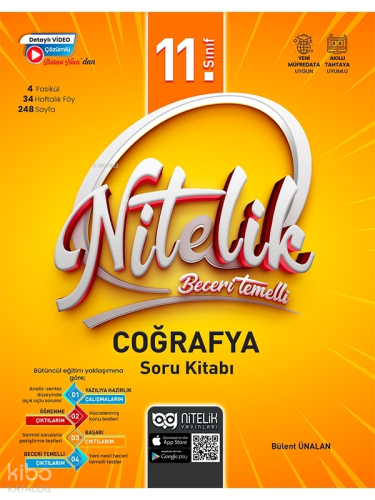 Nitelik  11.Sınıf Coğrafya Soru Kitabı Beceri Temelli