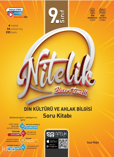 Nitelik 9.Sınıf Din Kültürü ve Ahlak Bilgisi Soru Kitabı Beceri Temelli