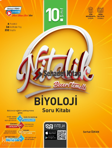 Nitelik Yayınları 10. Sınıf Beceri Temelli Biyoloji Soru Kitabı